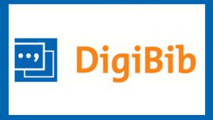 Logo Digibib. Mit einem Klick werden sie auf die digitale Bibliothek weitergeleitet.