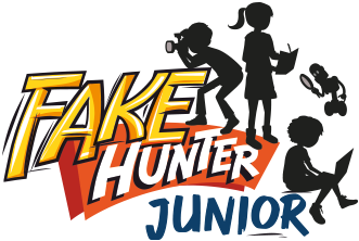 Logo Fake Hunter Junior; erstellt von der Bücherei-Zentrale Schleswig-Holstein